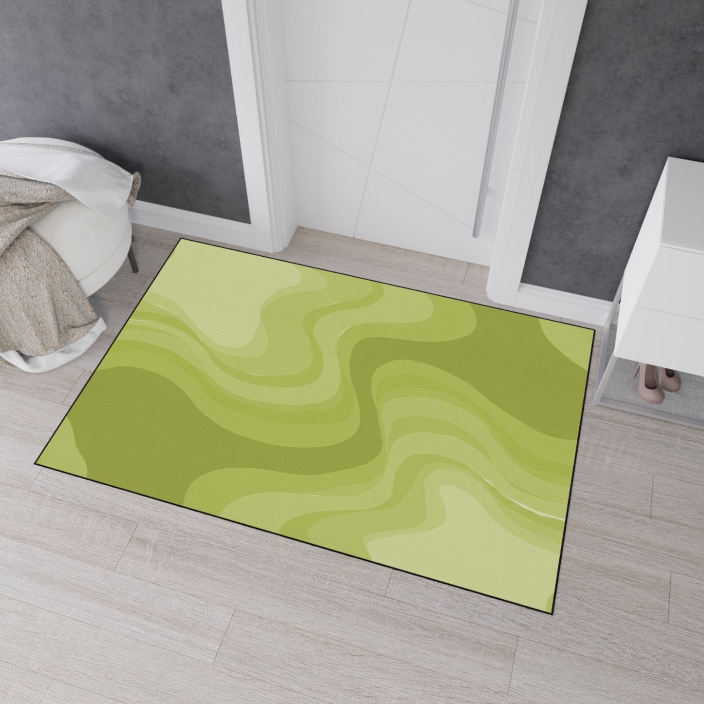 Lemon Wavey 48" x 72" Heavy Duty Floor Mat