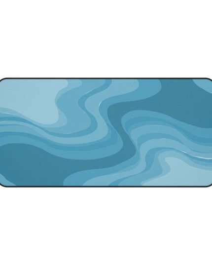 Sky Blue Wavey 16" x 32" Desk Mat