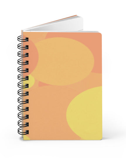 Pastel Bright Oranges Patches Spiral Bound Journal, 5" x 7" 150 pages
