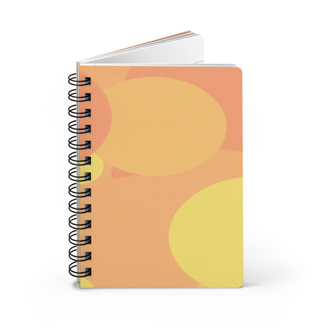 Pastel Bright Oranges Patches Spiral Bound Journal, 5" x 7" 150 pages