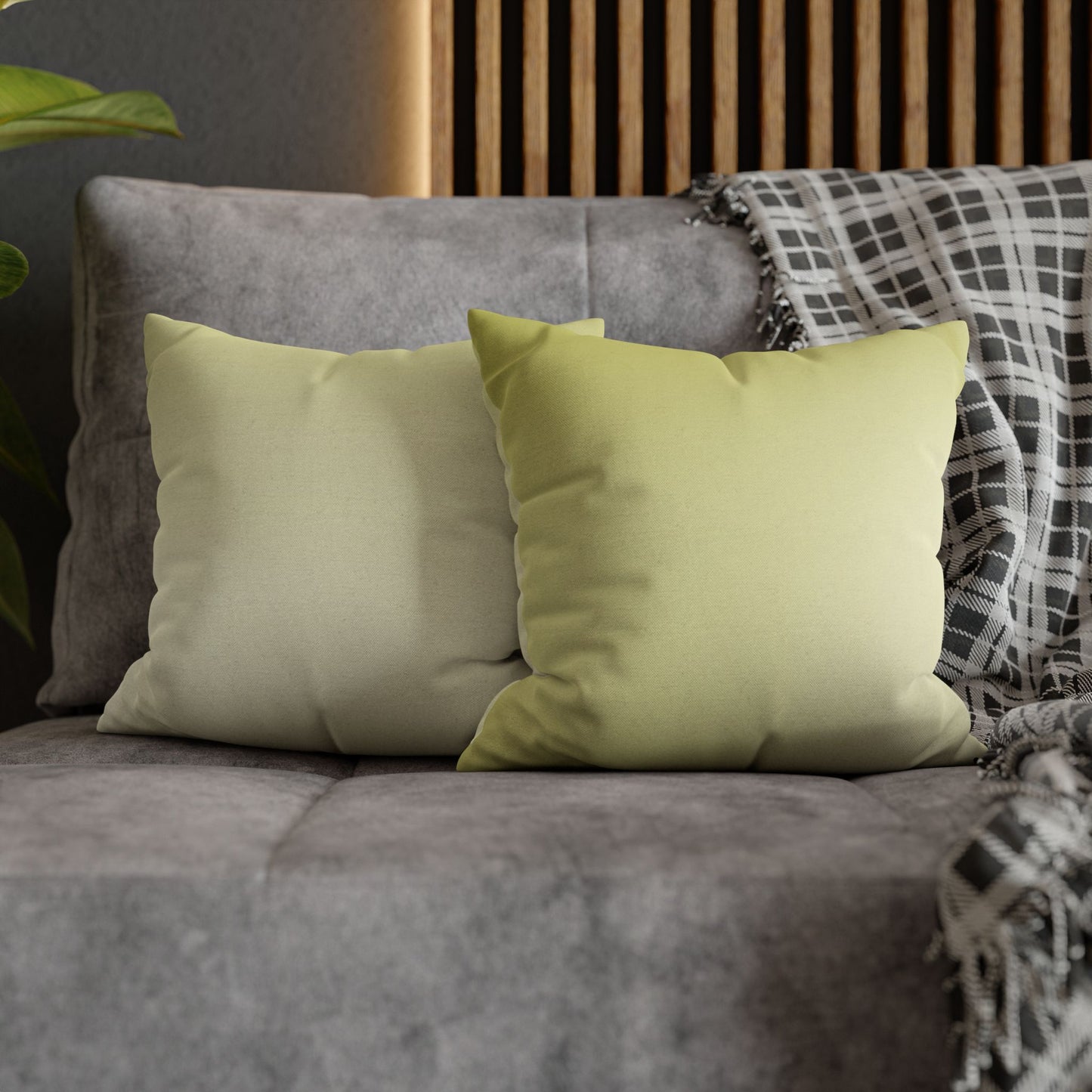 Lemon Fade Spun Polyester Square Pillowcase, 14" x 14"