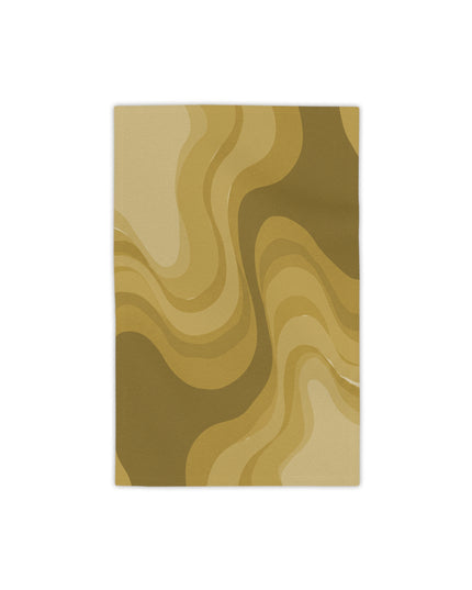 Brown Wavey Beach Towel, 18" x 27"