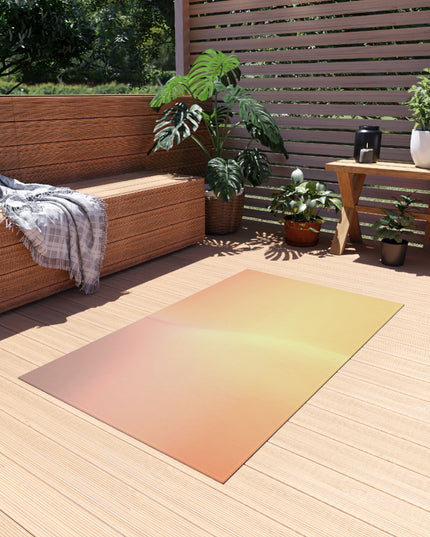 Hot Peach Fade Outdoor Rug, 36" x 60"