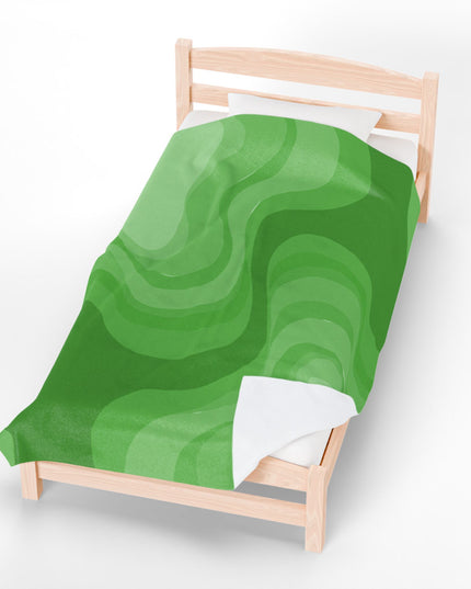 Greenie Meanie Wavey Velveteen Plush Blanket, 60" x 80"