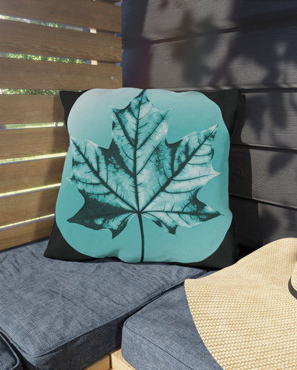 Tif Green Maple Leaf 18" x 18" Outdoor Pillow