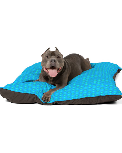 Light Blue Star-crossed Bodies Pet Bed, 50" × 40"