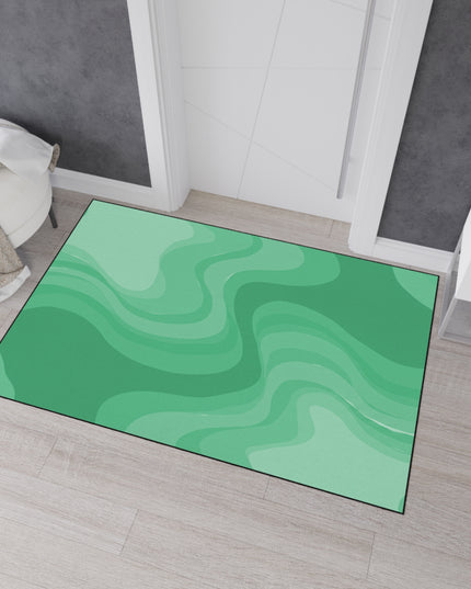 Mint Green Wavey 48" x 72" Heavy Duty Floor Mat