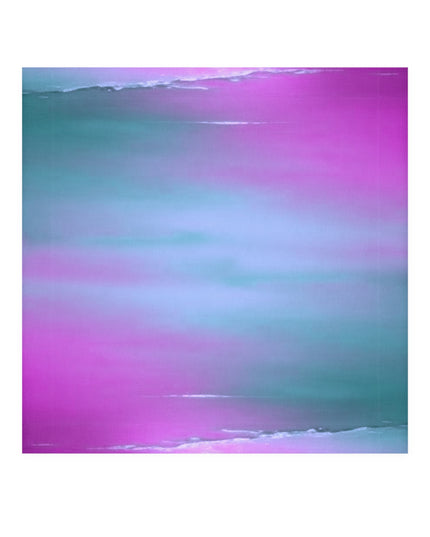 Dark Blue Green Sea Purple Fog Face Towel, 13" x 13"