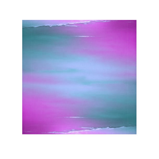 Dark Blue Green Sea Purple Fog Face Towel, 13" x 13"