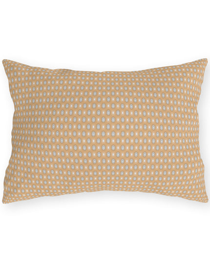 Tan Sunset Star-crossed Bodies Outdoor Pillow, 20" x 14"
