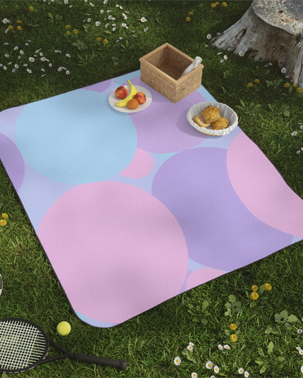Pastel Purple and Mauve Patches 61" × 51" Picnic Blanket