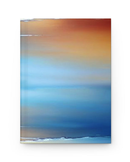Blue Sea Red Orange Fog 5.75" x 8" Hardcover Journal Matte with 150 lined pages