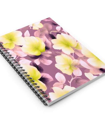 Lemon Blossom Floral Bunch Spiral Notebook - Ruled Line, 6" x 8", 118 pages