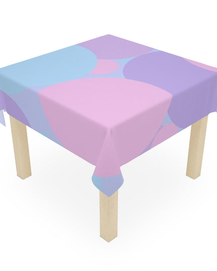 Pastel Purple and Mauve Patches Tablecloth, 55" x 55"