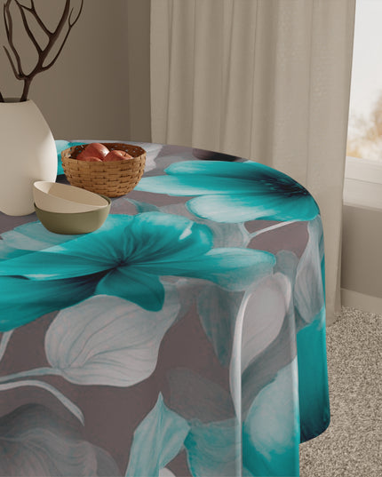 Tif Green Gray Floral Bunch Tablecloth, 55" x 55"