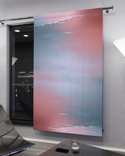 Gray Sea Pink Fog Window Curtain, 50" x  84", blackout