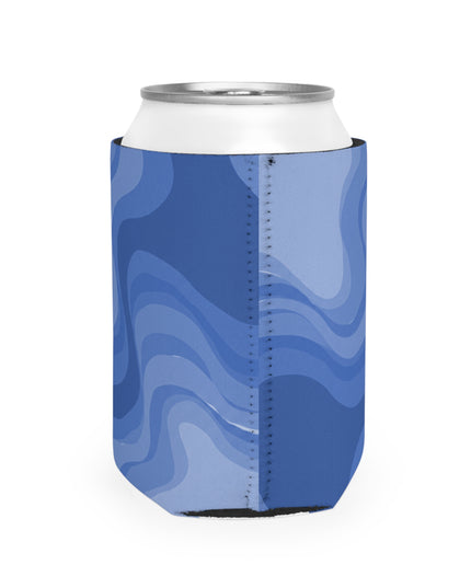 Deep Blue Wavey 12 oz Can Cooler Sleeve