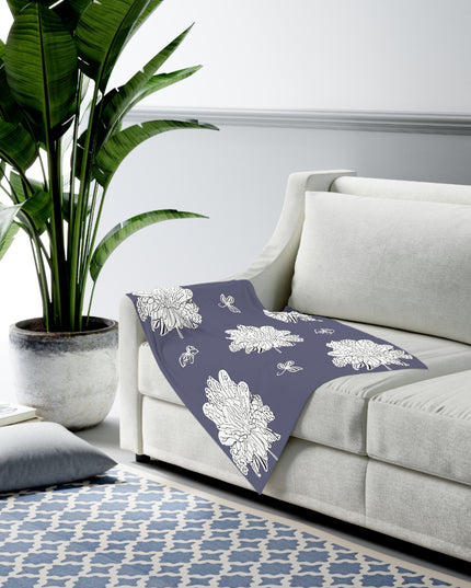 White Floral Butterflies Baby Swaddle 30″×40″ Blanket