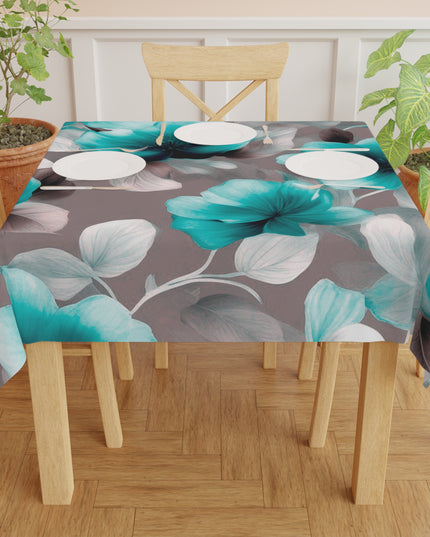 Tif Green Gray Floral Bunch Tablecloth, 55" x 55"