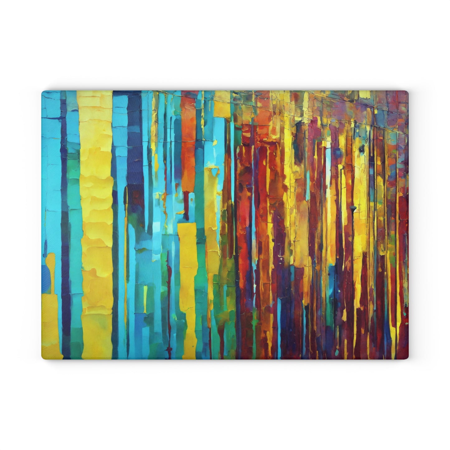 Striped Alpha 11" x 15" Glass Cutting Board