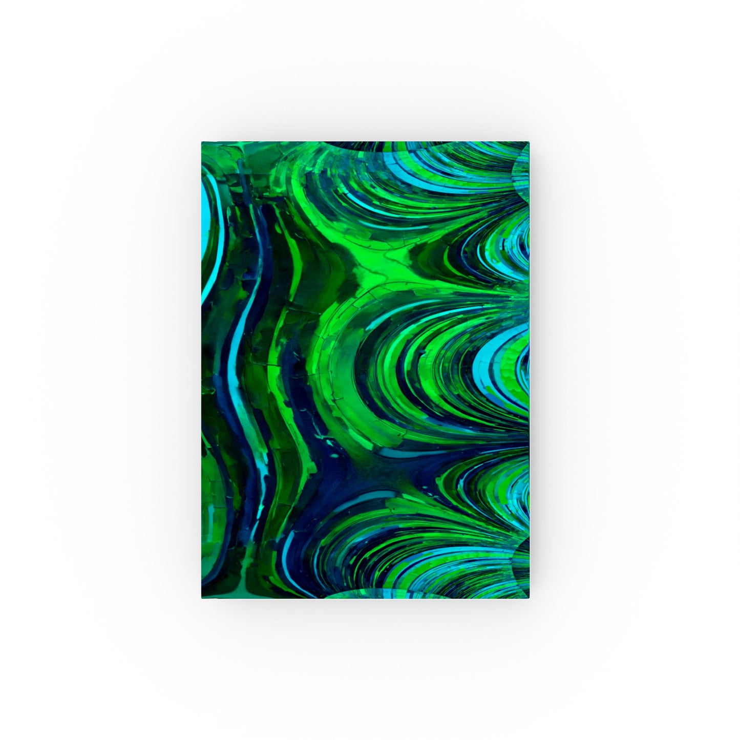 Uzi Spiral Blue Green 5.2" x 7.4" Hard Backed Journal with 128 blank pages