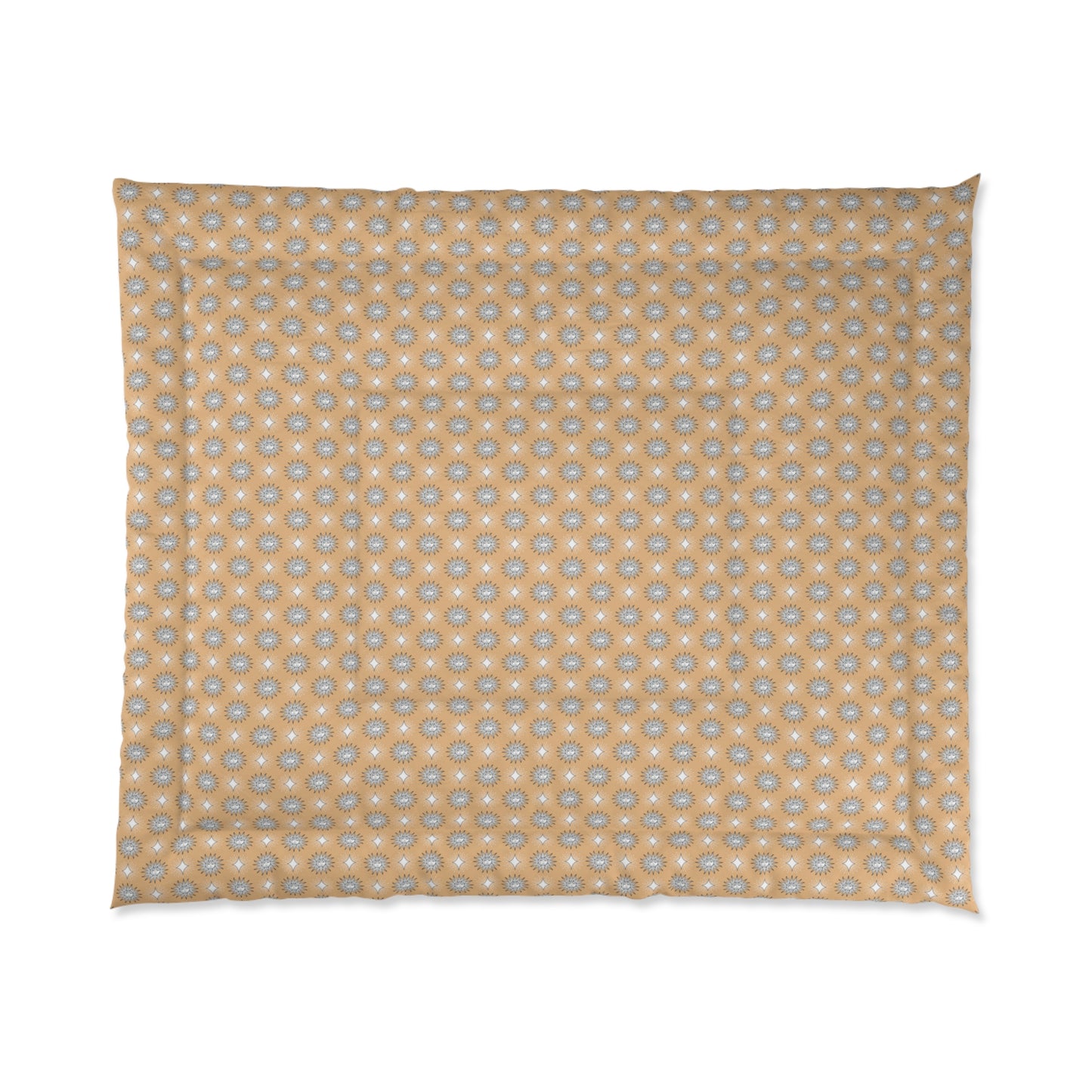 Tan Sunset Star-crossed Bodies Comforter, 104" × 88"