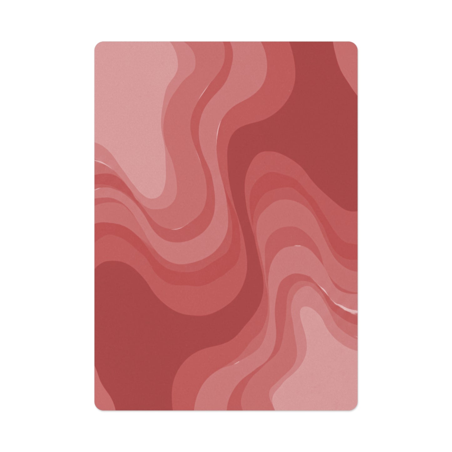 Power Red Wavey Poker Cards