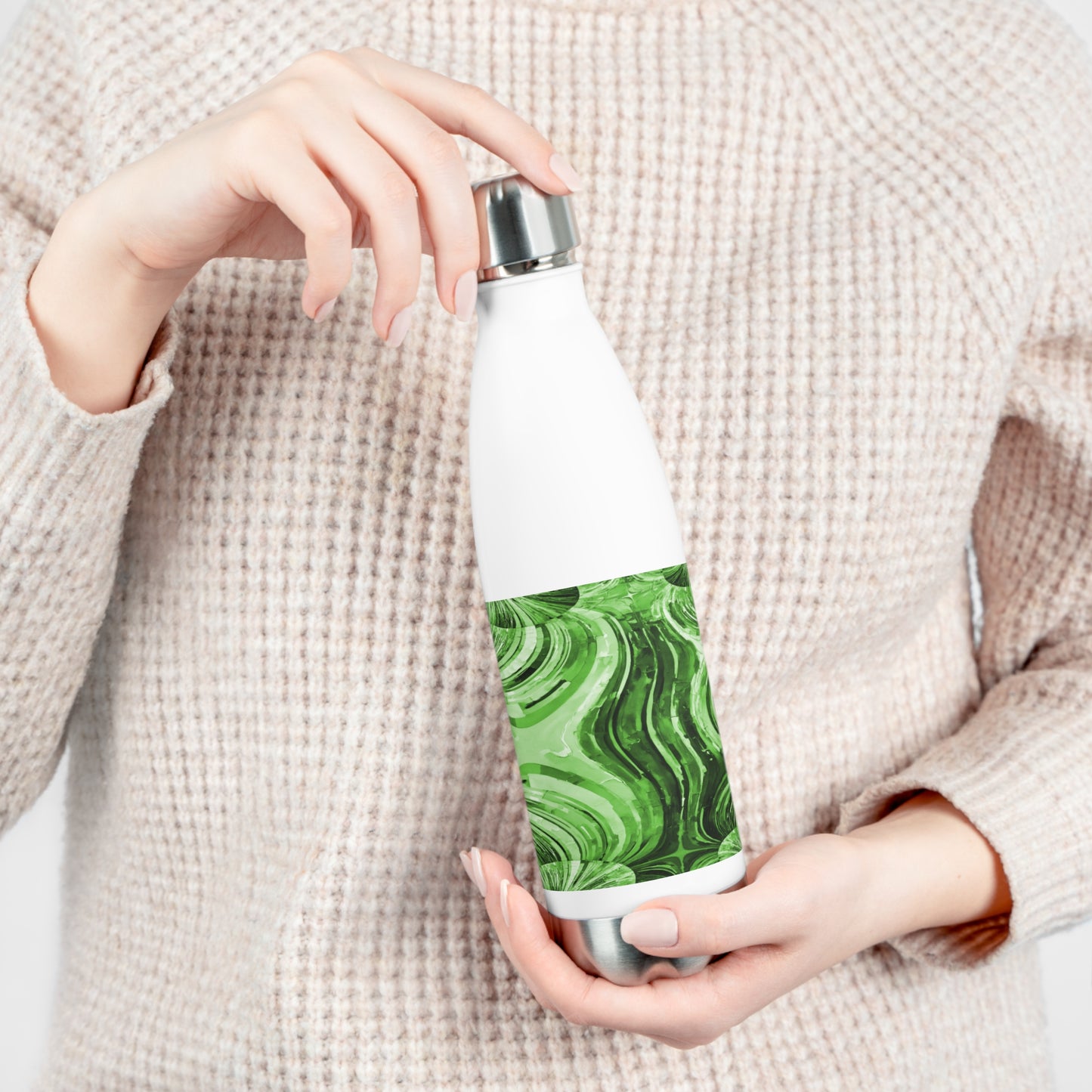 Uzi Spiral Mint Pastel 20oz Insulated Water Bottle