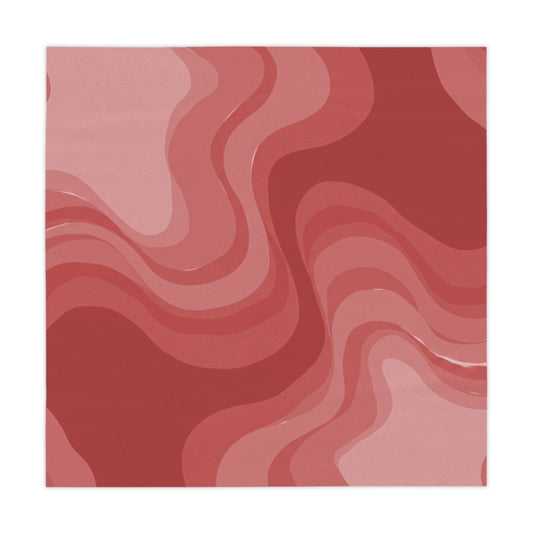 Power Red Wavey Tablecloth, 55" x 55"