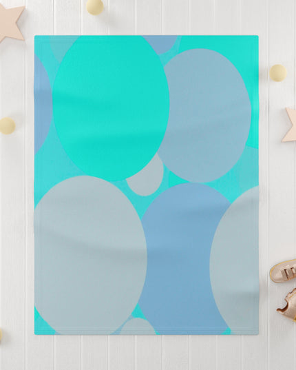 Pastel Tan and Tif Patches Soft Fleece Baby Blanket, 30" x 40"