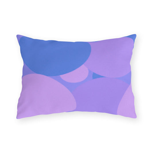 Pastel Purple Family Patches 20" x 14" Outdoor Pillow