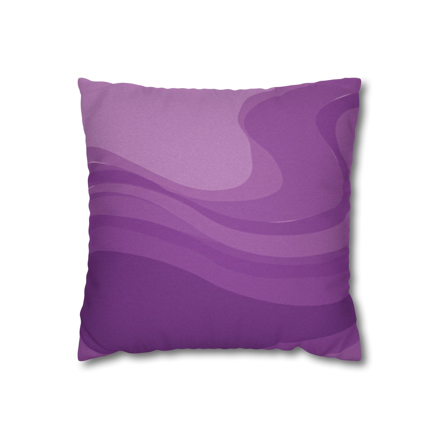 Wavey Purple Wavey Spun Polyester Square Pillowcase, 14" x 14"