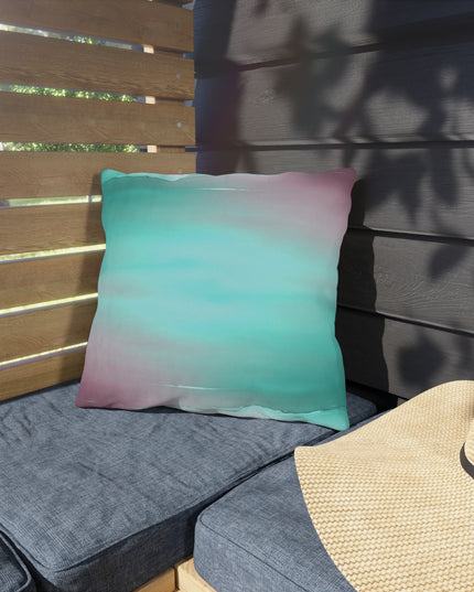 Green Sea Lavender Fog 16" x 16" Outdoor Pillow