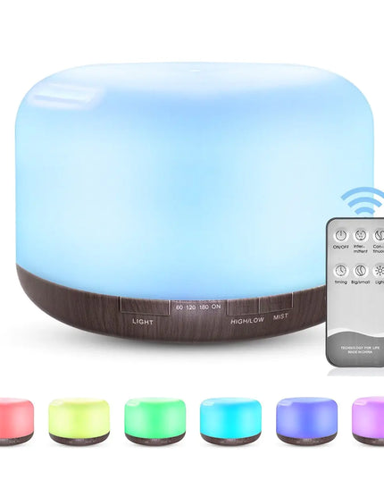 Color Changing Essential Oil Aromatherapy Diffuser With Remote