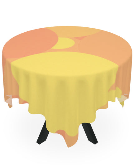 Pastel Bright Oranges Patches Tablecloth, 55" x 55"
