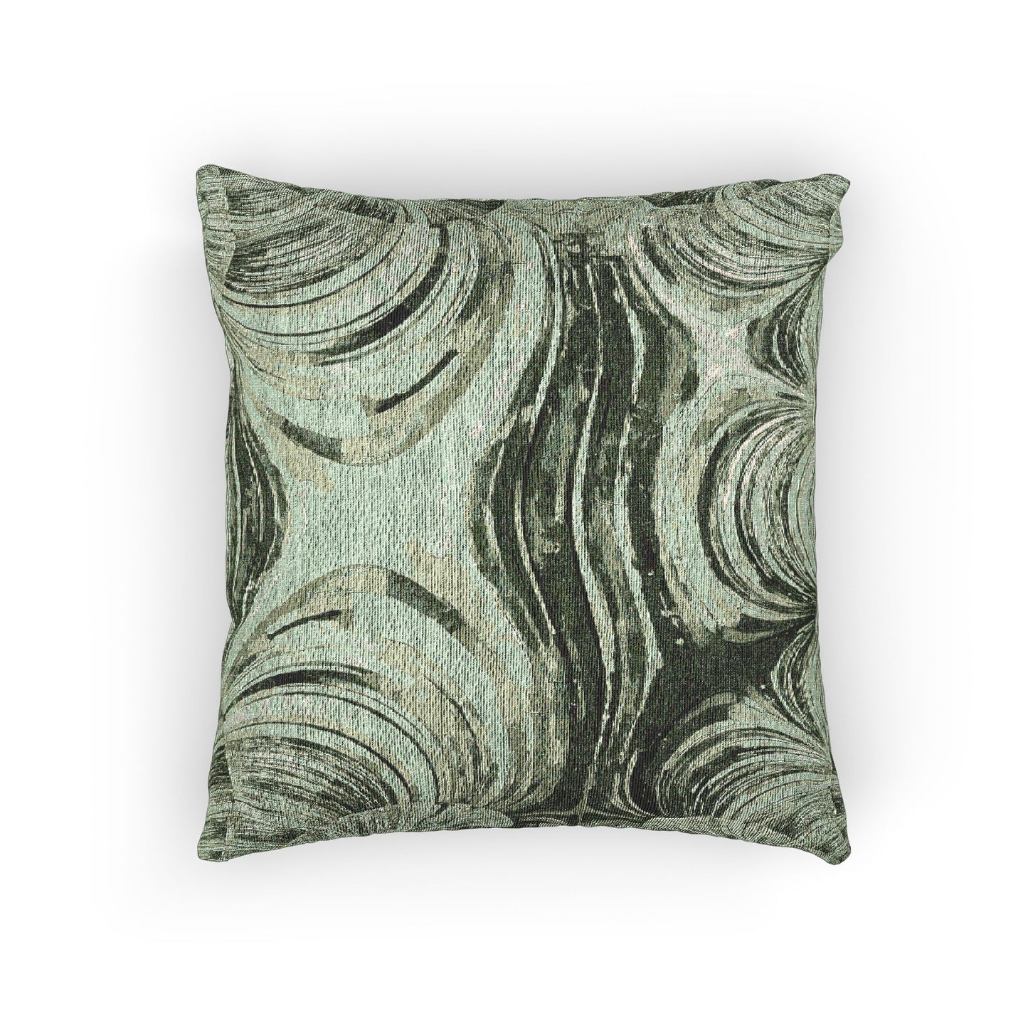 Uzi Spiral Mint Pastel Woven Pillow, 17" x 18"