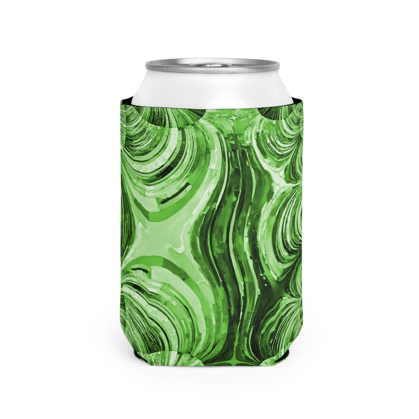 Uzi Spiral Mint Pastel 12 oz Can Cooler Sleeve