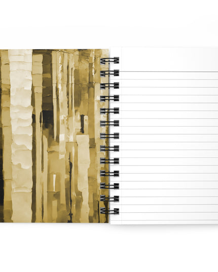 Striped Light Brown Spiral Bound Journal, 5" x 7" 150 pages