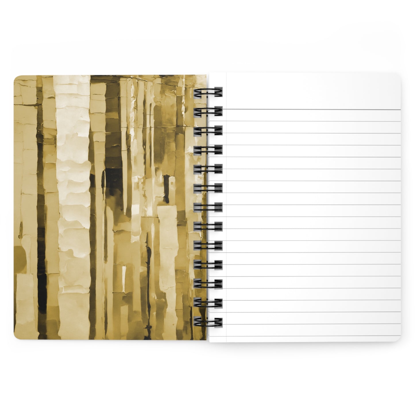 Striped Light Brown Spiral Bound Journal, 5" x 7" 150 pages