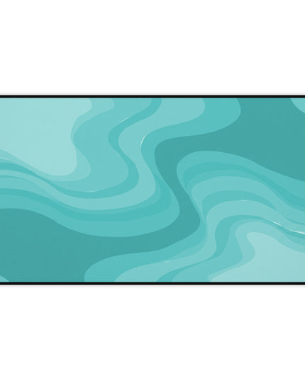 Tif Green Wavey 12" x 22" Desk Mat