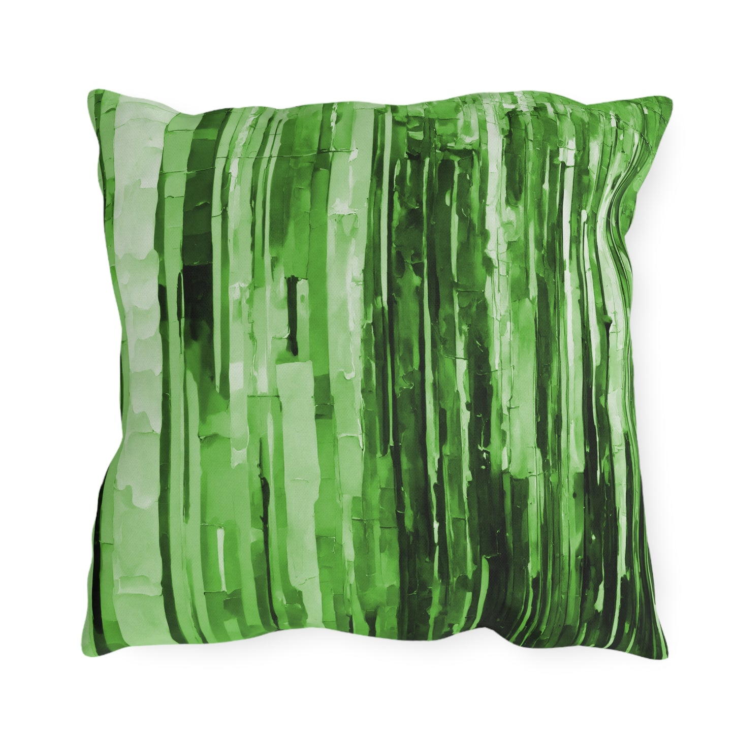 Striped Mint Pastel Fade 18" x 18" Outdoor Pillow
