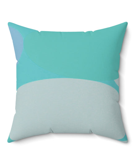 Pastel Tan and Tif Patches 20" x 20" Faux Suede Square Pillow