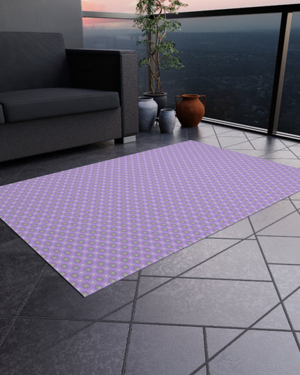 Lavender Star-crossed Bodies Outdoor Rug, 48" x 72"