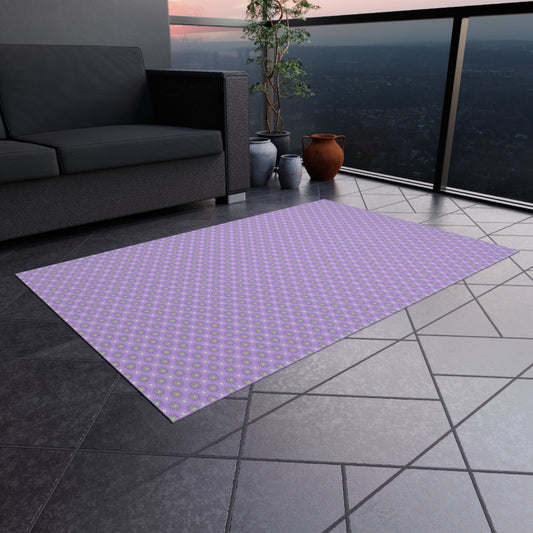 Lavender Star-crossed Bodies Outdoor Rug, 48" x 72"