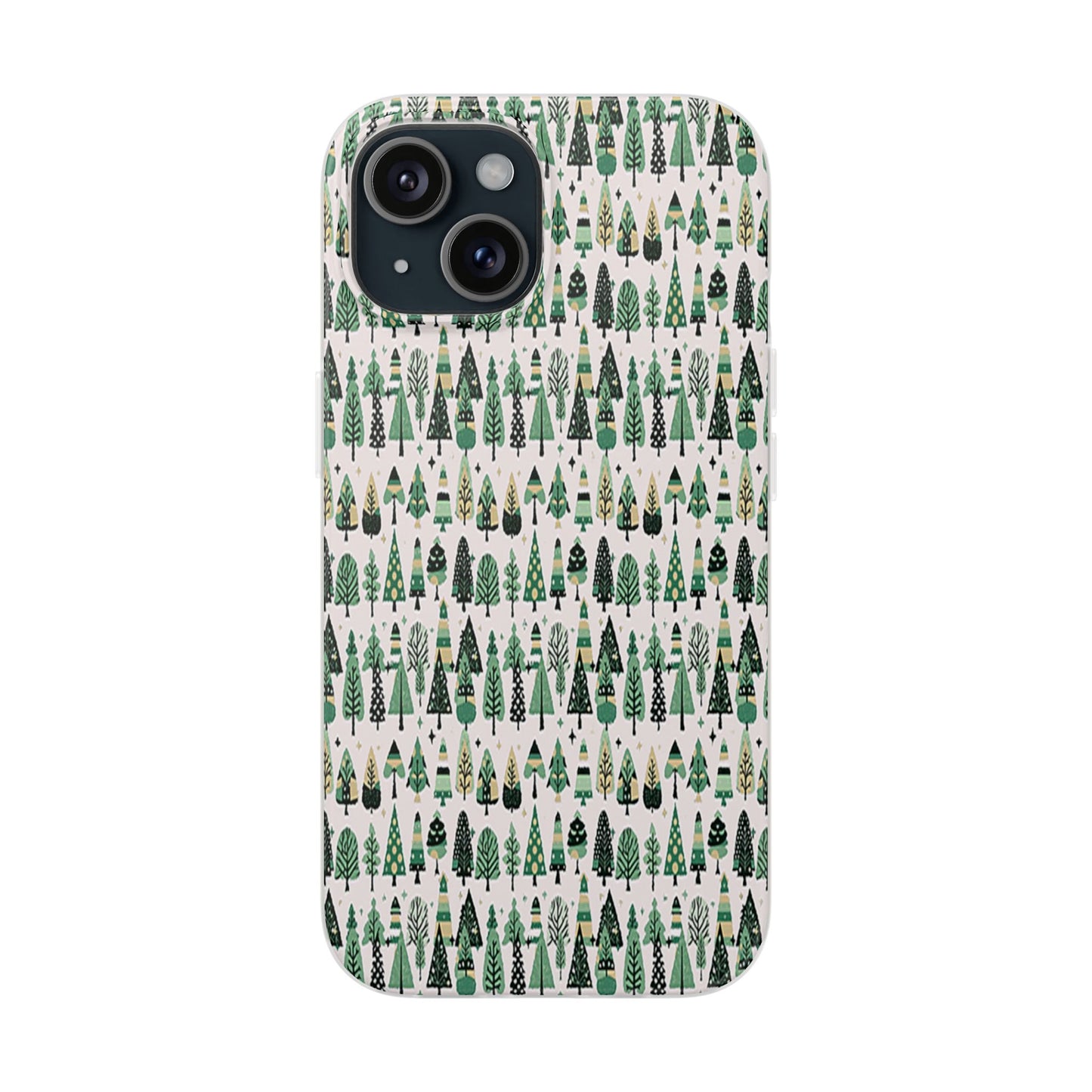 Mini Vintage Green Trees Iphone 15 Flexi Case