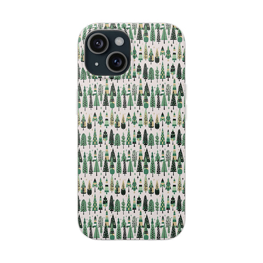 Mini Vintage Green Trees Iphone 15 Flexi Case