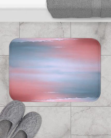 Gray Sea Pink Fog 24" x 17" Bath Mat