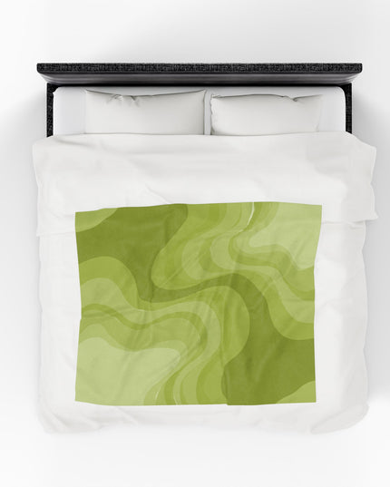 Lemon Wavey Velveteen Plush Blanket, 50" x 60"