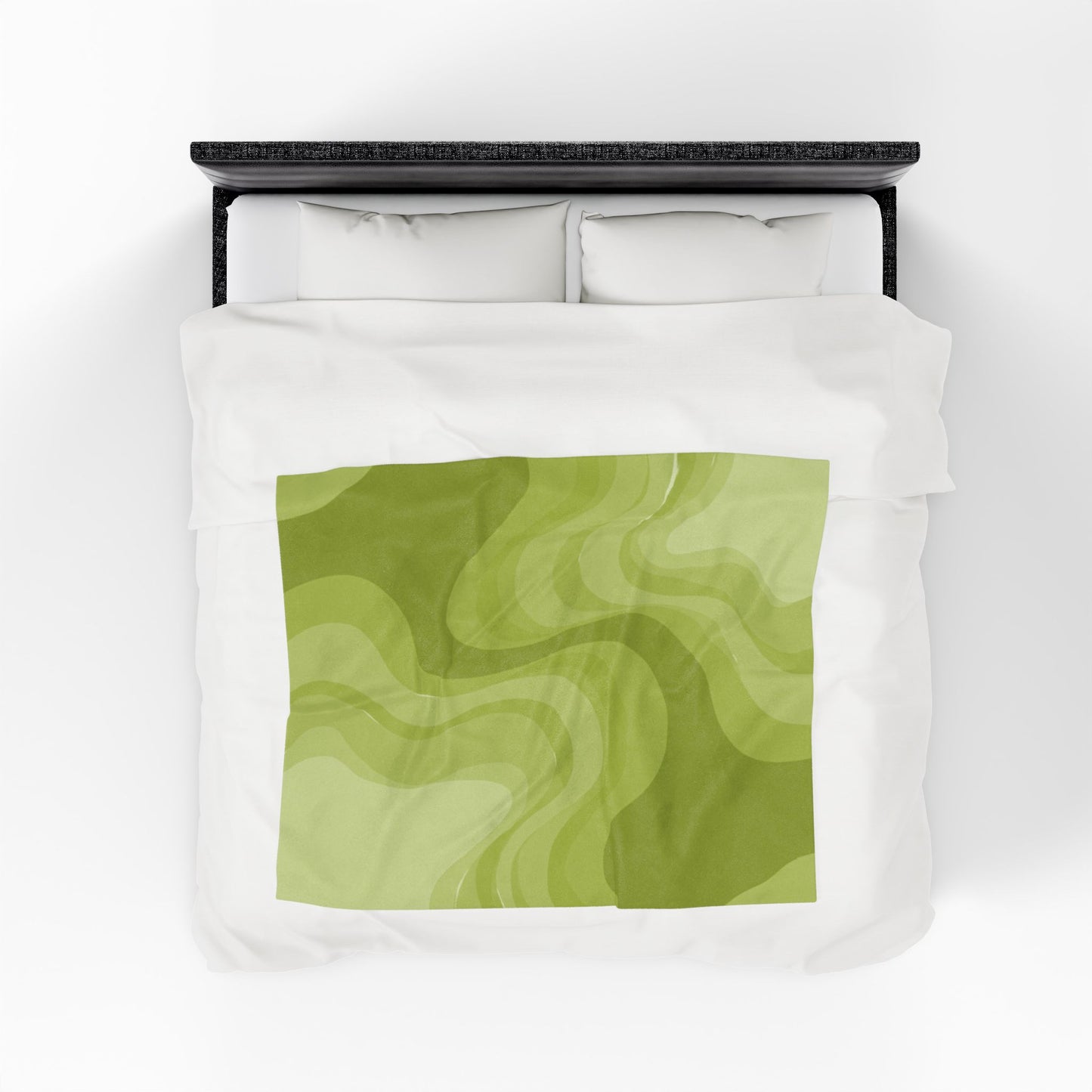 Lemon Wavey Velveteen Plush Blanket, 50" x 60"