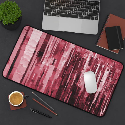Striped Ruby 12" x 22" Desk Mat